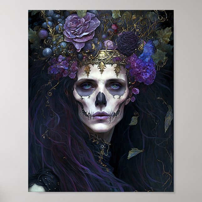 Goth Queen Fantasy Art Poster (Front)
