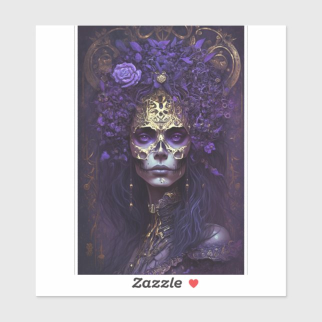 Goth Queen Fantasy Art Sticker (Sheet)