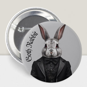 Goth Rabbit Gothic grunge Witchy 6 Cm Round Badge