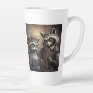 Goth Raccoons Latte Mug