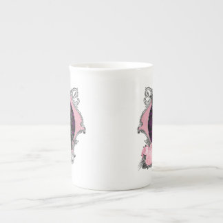 Goth Raven Rose Frame Bone China Mug