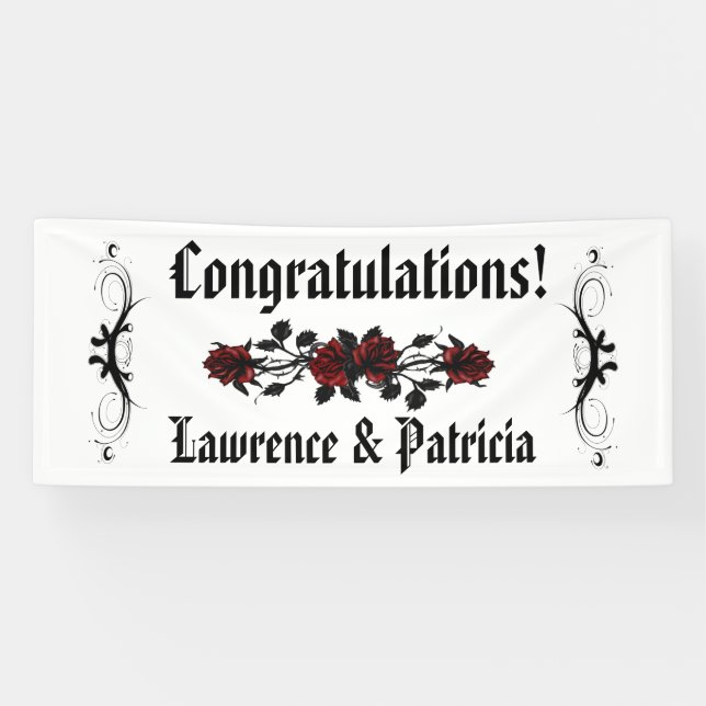 Goth Red Rose Banner (Horizontal)