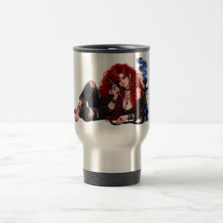 Goth Redhead Hookah Girl Travel Mug
