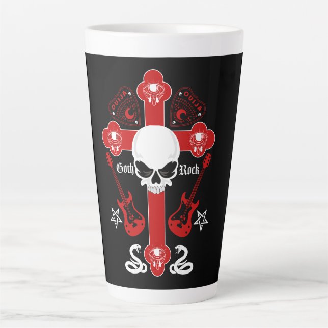 Goth Rock Fashion Latte Mug (Front)