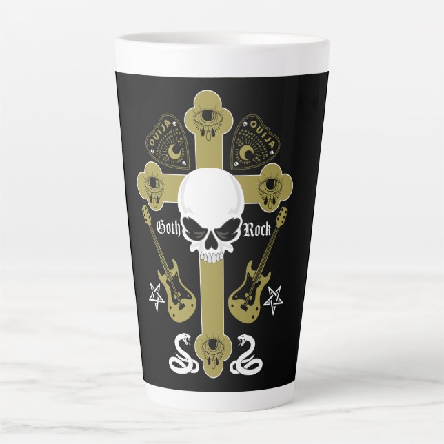 Goth Rock Fashion Latte Mug (Front)