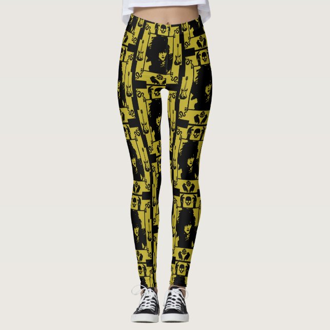 Goth Rock Fashion Leggings (Front)