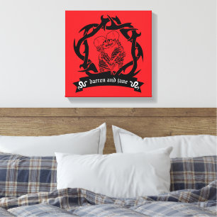 Goth Romantic Wedding And Valentine Gift Canvas Print