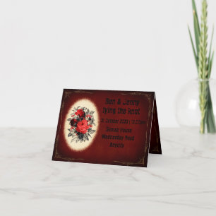Goth roses and frame - wedding invitation