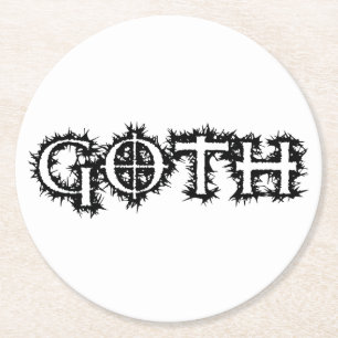 Goth Round Paper Coaster