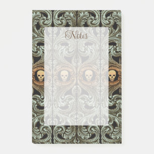 Goth Sage Green Ornament With Skull Post-it Notes