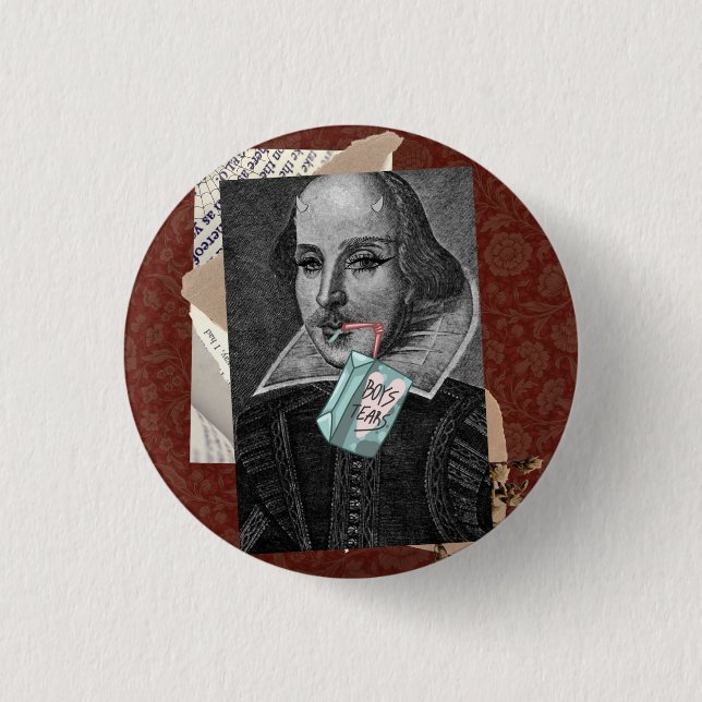 Goth Shakespeare Pin (Front)