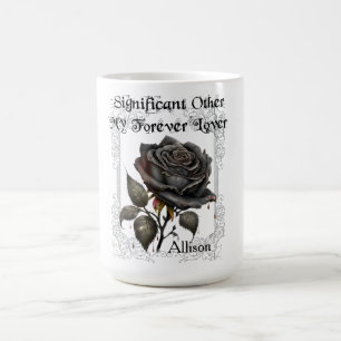 Goth Significant Other Black Rose Mug