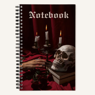 Goth Skull Altar Spooky Horror Halloween  Notebook