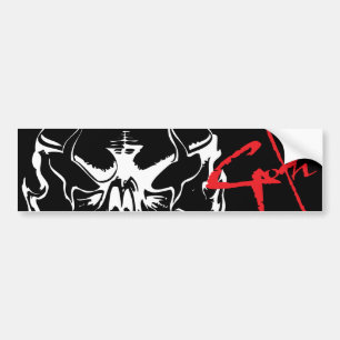 Goth Skull Bumper Sticker