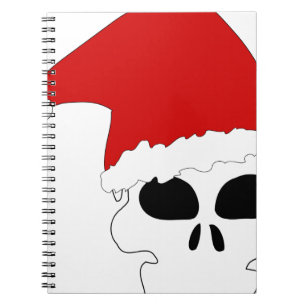 goth skull christmas spiral notebook