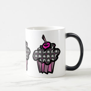 goth skull crossbones cupcake magic mug