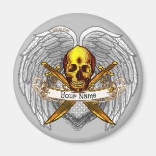 Goth skull  Pirate  Magnet