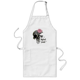 Goth Skull   Rebel Soul Long Apron