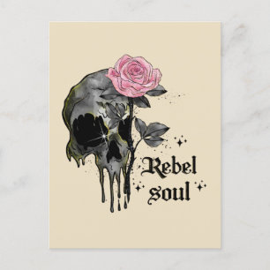 Goth Skull Rebel Soul Postcard