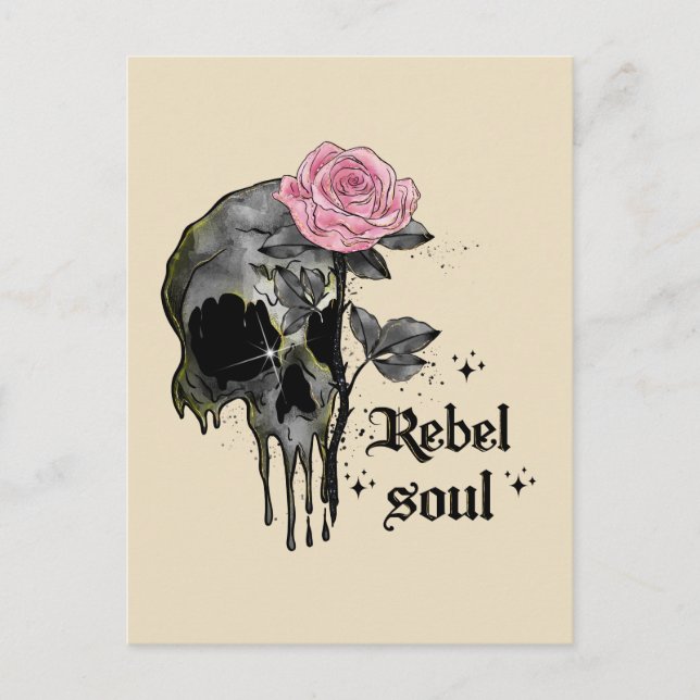 Goth Skull | Rebel Soul Postcard (Front)