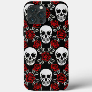 Goth Skulls And Roses iPhone 13 Pro Max Case
