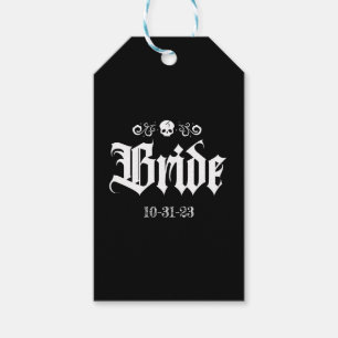 Goth Spooky Withy Halloween Bride Gift Tags