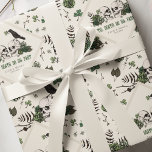 Goth St. Patricks Day Floral Skulls Irish Wedding Wrapping Paper<br><div class="desc">This unique and elegant Irish gothic wedding wrapping paper design features beautiful hand-drawn Irish-themed illustrations in black ink against an elegant ivory background. Featuring green clovers, skulls, crows, green roses and wildflowers, this festive green wrapping paper is ideal for Irish weddings, bridal showers, and other March celebrations. Personalise with your...</div>