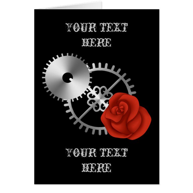Goth steampunk victorian roses and gears romantic (Front)