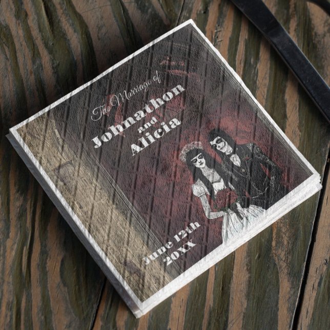 Goth style wedding table decorations Dark Moody Napkin (Creator Uploaded)