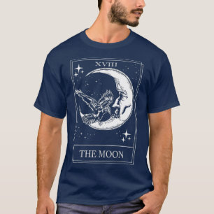 Goth Tarot Card crescent moon XVIII 18 with and T-Shirt