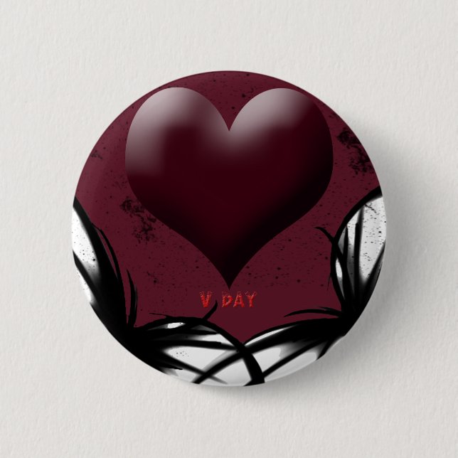 Goth V-Day products 6 Cm Round Badge (Front)
