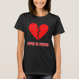 Goth Valentine's Day Cupid is Stupid Emo Single T-Shirt