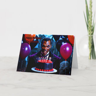 Goth Vampire - Halloween Birthday Holiday Card
