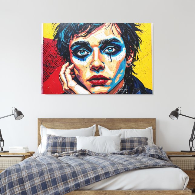 GOTH WASTELAND 19 CANVAS PRINT (Insitu(Bedroom))