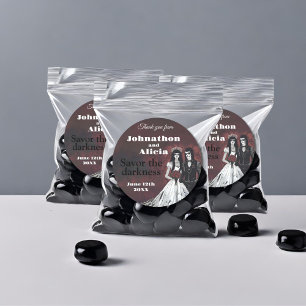 Goth Wedding Sticker Favour Label favours