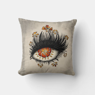 Goth weird eye art witchy cushion