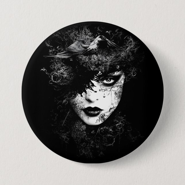 Goth Woman 7.5 Cm Round Badge (Front)