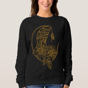 Goth Y2K Alt Emo Fairy Grunge Flower Rose Web Spid Sweatshirt