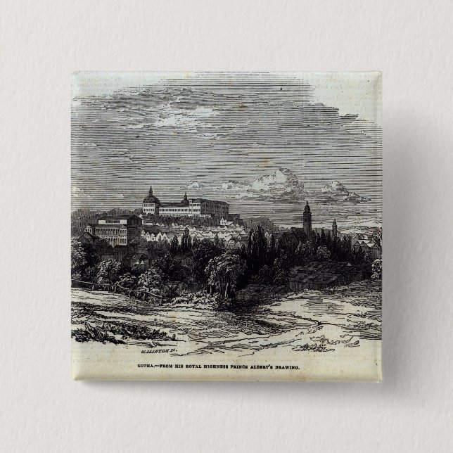 Gotha, engraved by W.J. Linton 15 Cm Square Badge (Front)