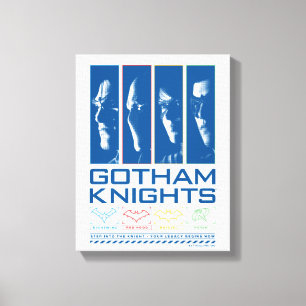 Gotham Knights Face Panels Canvas Print