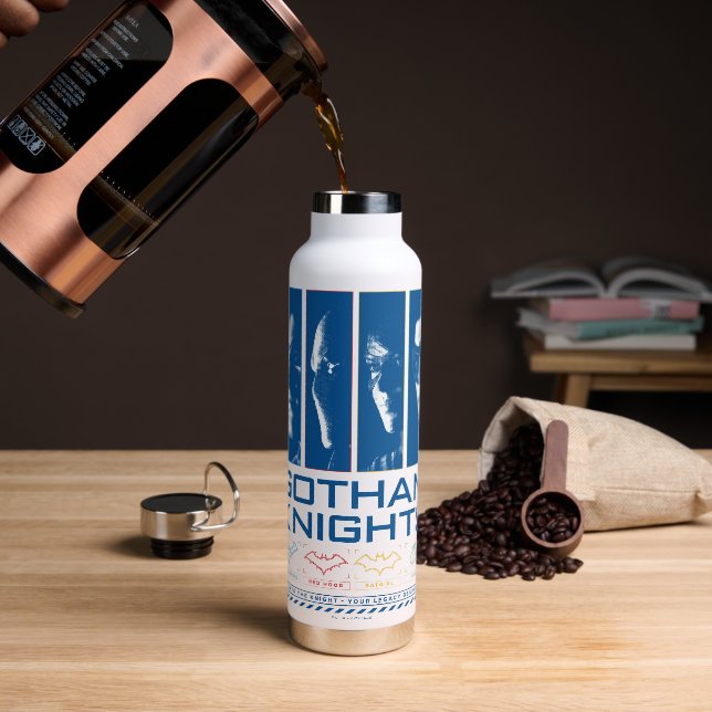 Gotham Knights Face Panels Water Bottle (Coffee)