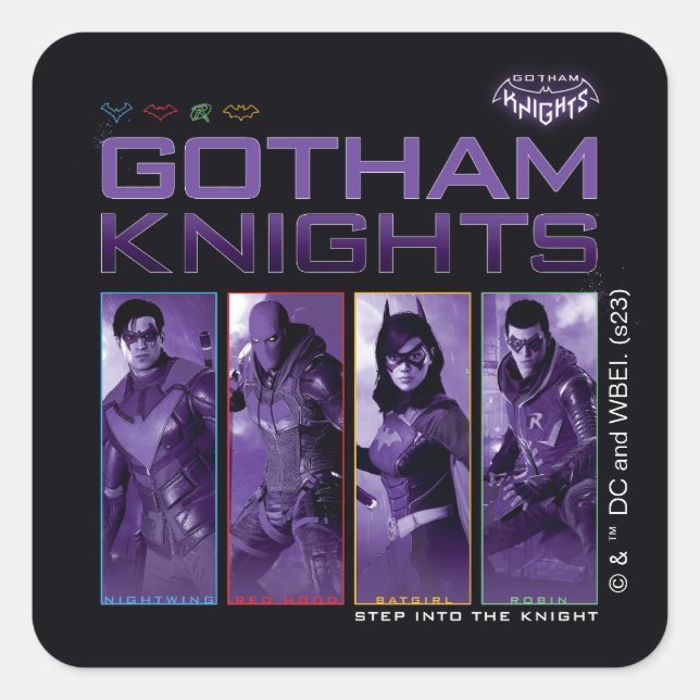 Gotham Knights Hero Panels Square Sticker (Front)