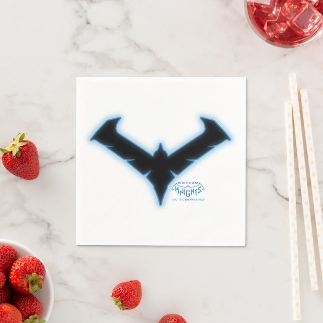 Gotham Knights Nightwing Logo Napkin (Insitu)