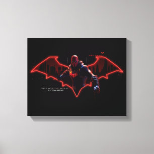 Gotham Knights Red Hood in Logo Canvas Print