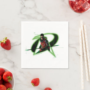 Gotham Knights Robin in Logo Napkin