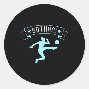 Gotham Soccer Fan Support Stadium Show Your Pride  Classic Round Sticker