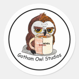 GothamOwlStudios logo Classic Round Sticker