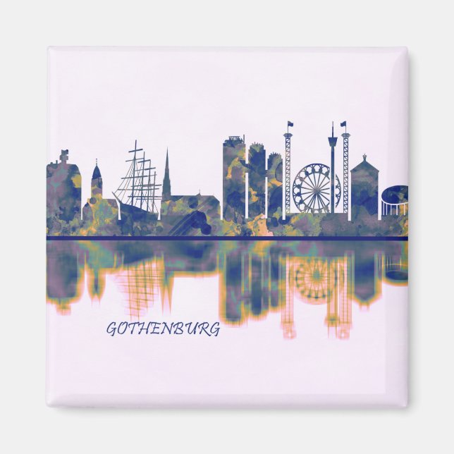 Gothenburg Skyline Magnet (Front)