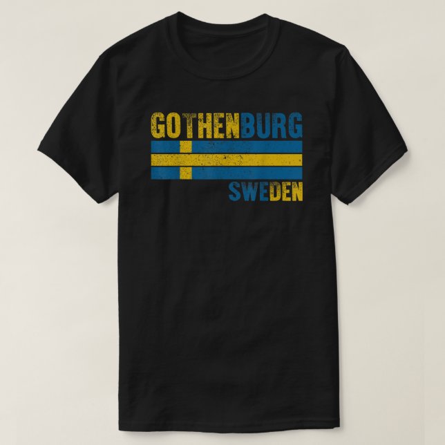 Gothenburg Sweden Flag Swedish Mens Womens Kids  T-Shirt (Design Front)