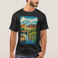 Gothenburg Sweden Illustration Travel Art Vintage